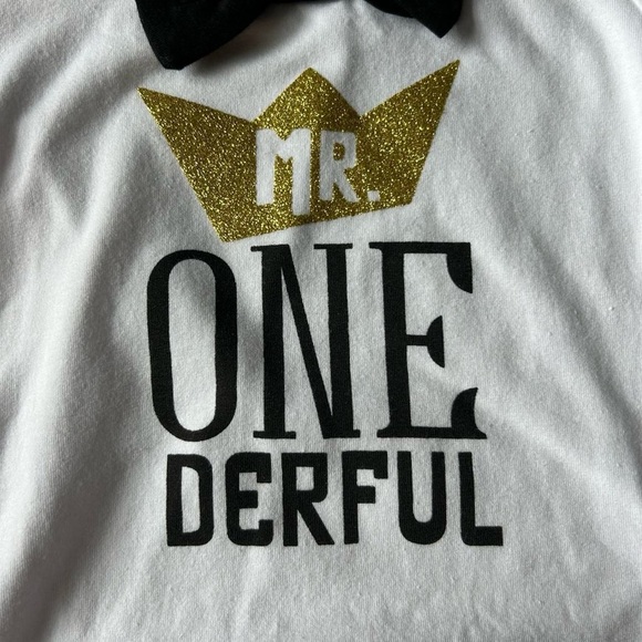 NWT- Boys Mr One-derful cake-smash or 1st birthday outfit - Picture 3 of 7